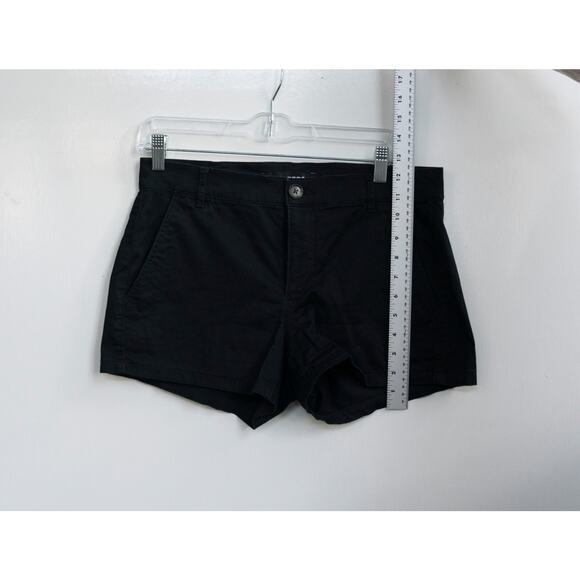 Express Mid Rise Shortie Shorts Women Size 4 Black Chino Casual Summer - Picture 3 of 6